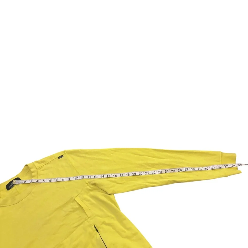 Stone Island Mens Yellow Shadow Project‎ Crew Neck Sweatshirt Zip Pockets XL